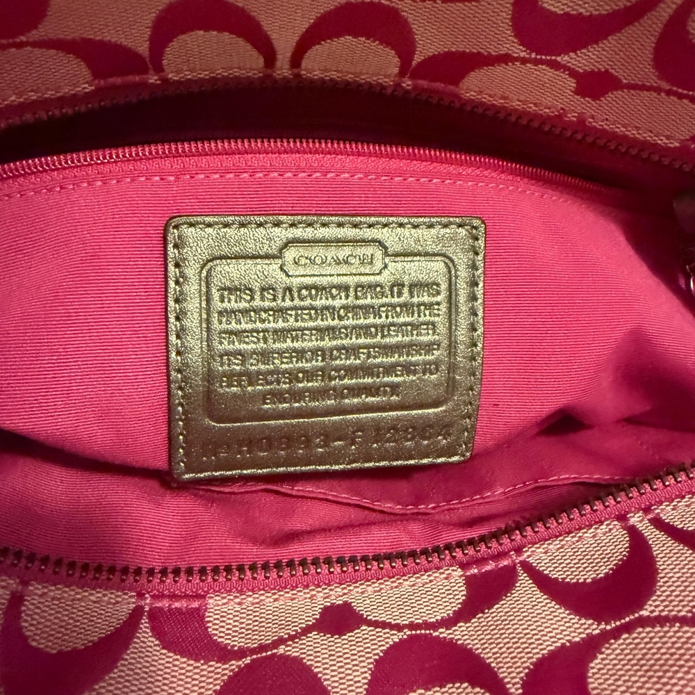 Coach Patchwork Tote in Pink, Magenta & Silver - Picture 12 of 13
